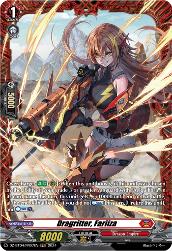 (FR07) Cardfight Vanguard Destined Showdown Single: Dragritter, Fariiza [D-Format] (V.2 - Frame Rare)  Frame Rare