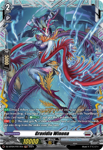 (FR17) Cardfight Vanguard Destined Showdown Single: Gravidia Winona [D-Format] (V.2 - Frame Rare)  Frame Rare