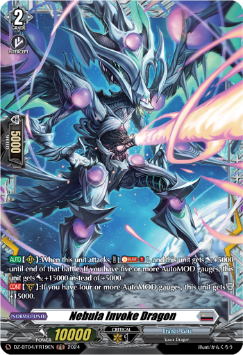 (FR19) Cardfight Vanguard Destined Showdown Single: Nebula Invoke Dragon [D-Format] (V.2 - Frame Rare)  Frame Rare