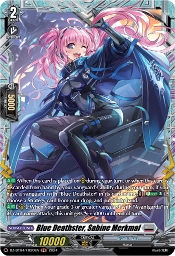 (FR20) Cardfight Vanguard Destined Showdown Single: Blue Deathster, Sabine Merkmal [D-Format] (V.2 - Frame Rare)  Frame Rare