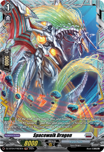 (FR23) Cardfight Vanguard Destined Showdown Single: Spacewalk Dragon [D-Format] (V.2 - Frame Rare)  Frame Rare