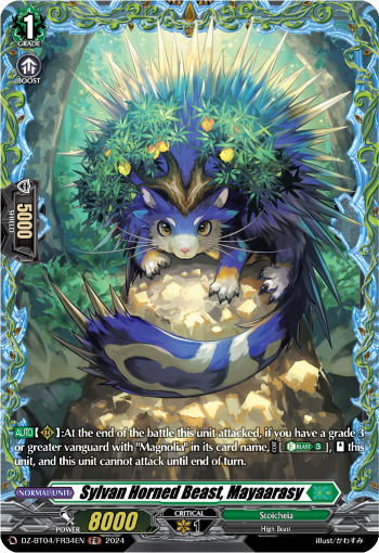 (FR34) Cardfight Vanguard Destined Showdown Single: Sylvan Horned Beast, Mayaarasy [D-Format] (V.2 - Frame Rare)  Frame Rare