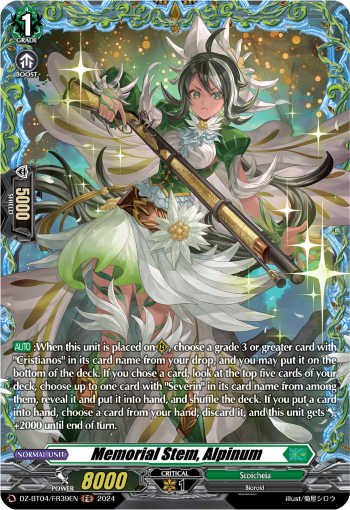 (FR39) Cardfight Vanguard Destined Showdown Single: Memorial Stem, Alpinum [D-Format] (V.2 - Frame Rare)  Frame Rare
