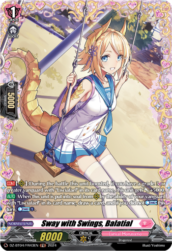 (FR43) Cardfight Vanguard Destined Showdown Single: Sway with Swings, Balatial [D-Format] (V.2 - Frame Rare)  Frame Rare