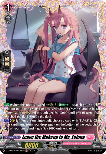 (FR44) Cardfight Vanguard Destined Showdown Single: Leave the Makeup to Me, Eshma [D-Format] (V.2 - Frame Rare)  Frame Rare