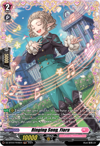 (FR46) Cardfight Vanguard Destined Showdown Single: Ringing Song, Fiora [D-Format] (V.2 - Frame Rare)  Frame Rare