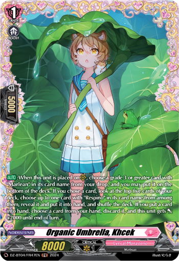 (FR47) Cardfight Vanguard Destined Showdown Single: Organic Umbrella, Khcek [D-Format] (V.2 - Frame Rare)  Frame Rare