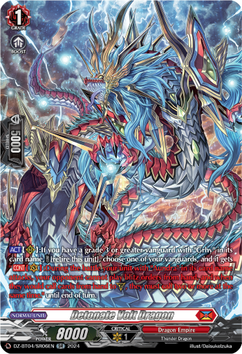 (SR06) Cardfight Vanguard Destined Showdown Single: Detonate Volt Dragon [D-Format] (V.3 - Silver Rare)  Silver Rare