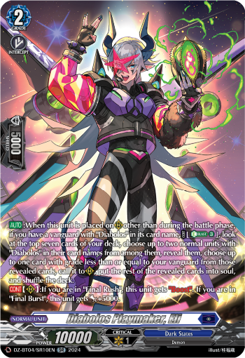 (SR10) Cardfight Vanguard Destined Showdown Single: Diabolos Playmaker, Eli [D-Format] (V.3 - Silver Rare)  Silver Rare