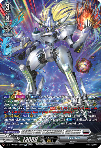 (SR16) Cardfight Vanguard Destined Showdown Single: Destined One of Exceedance, Impauldio [D-Format] (V.3 - Silver Rare)  Silver Rare