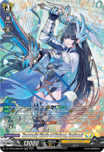 (SR23) Cardfight Vanguard Destined Showdown Single: Heavenly Blade of Liaison, Razionel [D-Format] (V.3 - Silver Rare)  Silver Rare