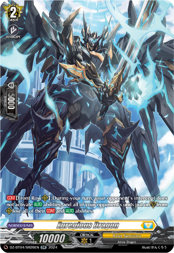 (SR26) Cardfight Vanguard Destined Showdown Single: Egregious Dragon [D-Format] (V.3 - Silver Rare)  Silver Rare