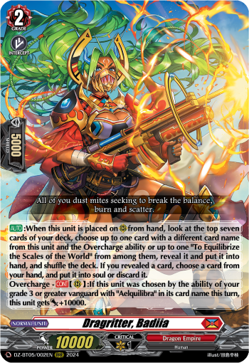 (002) Cardfight Vanguard Omniscient Awakening Single: Dragritter, Badiia [D-Format] (V.1 - Triple Rare)  Triple Rare