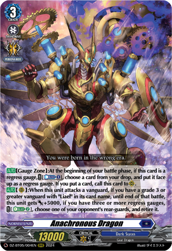 (004) Cardfight Vanguard Omniscient Awakening Single: Anachronous Dragon [D-Format] (V.1 - Triple Rare)  Triple Rare