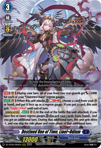 (005) Cardfight Vanguard Omniscient Awakening Single: Destined One of Time, Liael=Odium [D-Format] (V.1 - Triple Rare)  Triple Rare