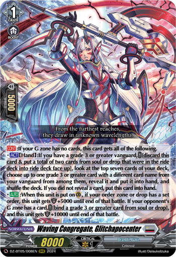 (008) Cardfight Vanguard Omniscient Awakening Single: Waving Congregate, Glitchapocenter [D-Format] (V.1 - Triple Rare)  Triple Rare