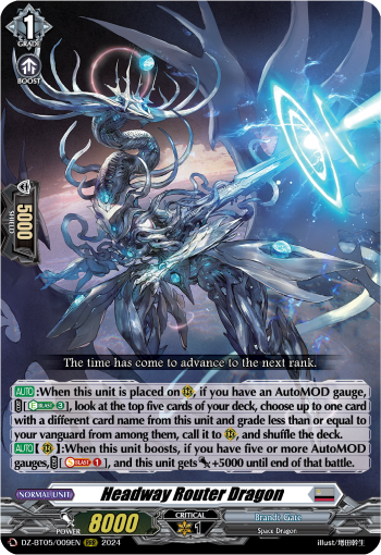 (009) Cardfight Vanguard Omniscient Awakening Single: Headway Router Dragon [D-Format] (V.1 - Triple Rare)  Triple Rare