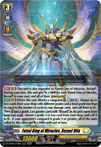 (010) Cardfight Vanguard Omniscient Awakening Single: Fated King of Miracles, Rezael Vita [D-Format] (V.1 - Triple Rare)  Triple Rare