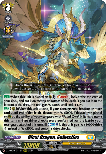 (011) Cardfight Vanguard Omniscient Awakening Single: Blest Dragon, Gabwelius [D-Format] (V.1 - Triple Rare)  Triple Rare