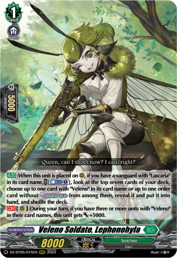 (015) Cardfight Vanguard Omniscient Awakening Single: Veleno Soldato, Lephonohyla [D-Format] (V.1 - Triple Rare)  Triple Rare