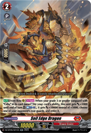 (021) Cardfight Vanguard Omniscient Awakening Single: Soil Edge Dragon [D-Format] (V.1 - Double Rare)  Double Rare