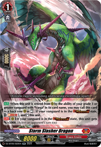 (022) Cardfight Vanguard Omniscient Awakening Single: Storm Slasher Dragon [D-Format] (V.1 - Double Rare)  Double Rare