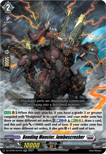 (031) Cardfight Vanguard Omniscient Awakening Single: Bonding Monster, Jumboscrusher [D-Format] (V.1 - Double Rare)  Double Rare