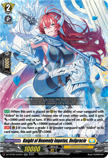 (034) Cardfight Vanguard Omniscient Awakening Single: Knight of Heavenly Impetus, Deilpracie [D-Format] (V.1 - Double Rare)  Double Rare