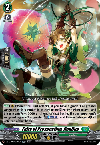 (038) Cardfight Vanguard Omniscient Awakening Single: Fairy of Prospecting, Roallua [D-Format] (V.1 - Double Rare)  Double Rare