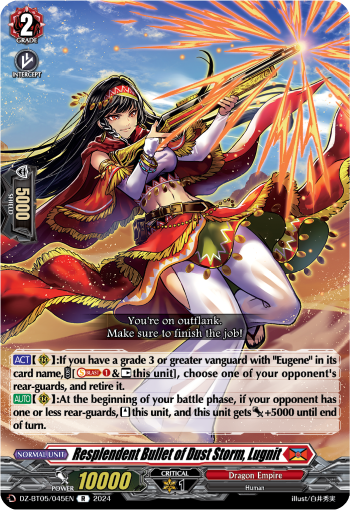 (045) Cardfight Vanguard Omniscient Awakening Single: Resplendent Bullet of Dust Storm, Lugnit [D-Format] (V.1 - Rare)  Rare