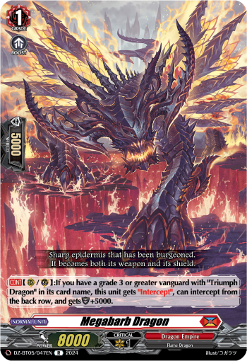 (047) Cardfight Vanguard Omniscient Awakening Single: Megabarb Dragon [D-Format] (V.1 - Rare)  Rare