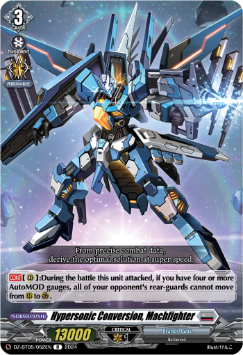 (052) Cardfight Vanguard Omniscient Awakening Single: Hypersonic Conversion, Machfighter [D-Format] (V.1 - Rare)  Rare