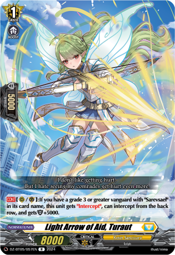 (057) Cardfight Vanguard Omniscient Awakening Single: Light Arrow of Aid, Turaut [D-Format] (V.1 - Rare)  Rare
