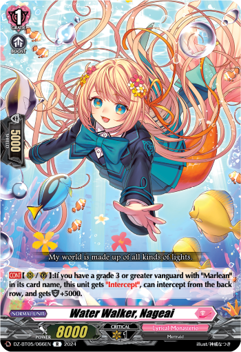 (066) Cardfight Vanguard Omniscient Awakening Single: Water Walker, Nageai [D-Format] (V.1 - Rare)  Rare