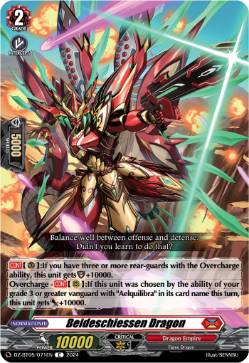 (071) Cardfight Vanguard Omniscient Awakening Single: Beideschiessen Dragon [D-Format]  Common