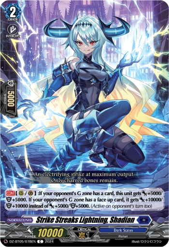 (078) Cardfight Vanguard Omniscient Awakening Single: Strike Streaks Lightning, Shadian [D-Format]  Common