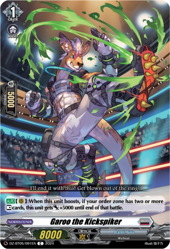 (091) Cardfight Vanguard Omniscient Awakening Single: Garoo the Kickspiker [D-Format]  Common