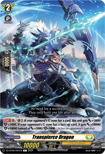 (097) Cardfight Vanguard Omniscient Awakening Single: Transpierce Dragon [D-Format]  Common