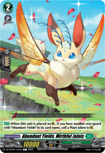 (107) Cardfight Vanguard Omniscient Awakening Single: Abundant Yields, Mirthful Jalnis [D-Format]  Common