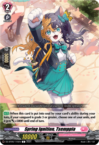 (115) Cardfight Vanguard Omniscient Awakening Single: Spring Ignition, Tsemppia [D-Format]  Common