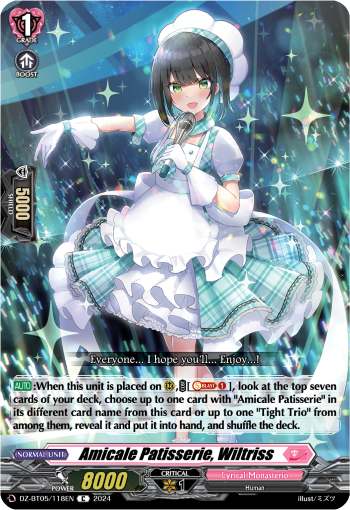 (118) Cardfight Vanguard Omniscient Awakening Single: Amicale Patisserie, Wiltriss [D-Format]  Common