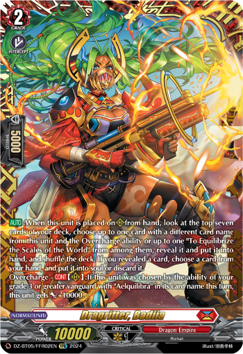 (FFR02) Cardfight Vanguard Omniscient Awakening Single: Dragritter, Badiia [D-Format] (V.2 - Double Frame Rare)  Double Frame Rare