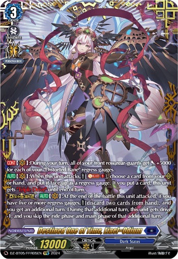 (FFR05) Cardfight Vanguard Omniscient Awakening Single: Destined One of Time, Liael=Odium [D-Format] (V.2 - Double Frame Rare)  Double Frame Rare