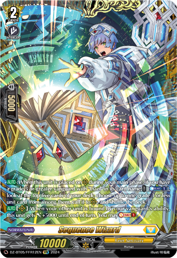 (FFR12) Cardfight Vanguard Omniscient Awakening Single: Sequence Wizard [D-Format] (V.2 - Double Frame Rare)  Double Frame Rare