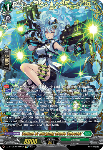 (FFR16) Cardfight Vanguard Omniscient Awakening Single: Sound of Surging Brave Shooter [D-Format] (V.2 - Double Frame Rare)  Double Frame Rare