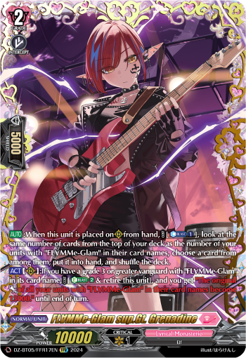 (FFR17) Cardfight Vanguard Omniscient Awakening Single: FL∀MMe-Glam sup.Gt. Grenadine [D-Format] (V.2 - Double Frame Rare)  Double Frame Rare