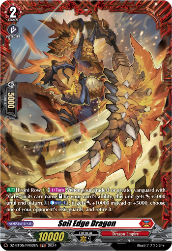 (FR02) Cardfight Vanguard Omniscient Awakening Single: Soil Edge Dragon [D-Format] (V.2 - Frame Rare)  Frame Rare