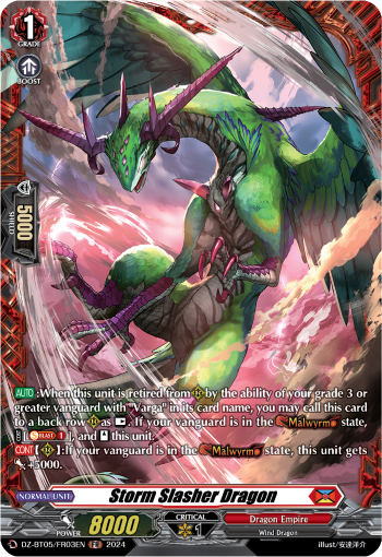 (FR03) Cardfight Vanguard Omniscient Awakening Single: Storm Slasher Dragon [D-Format] (V.2 - Frame Rare)  Frame Rare