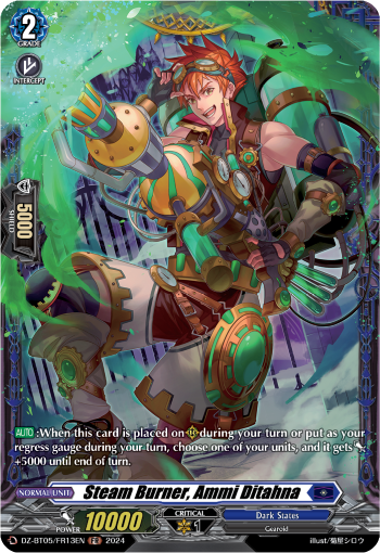 (FR13) Cardfight Vanguard Omniscient Awakening Single: Steam Burner, Ammi Ditahna [D-Format] (V.2 - Frame Rare)  Frame Rare