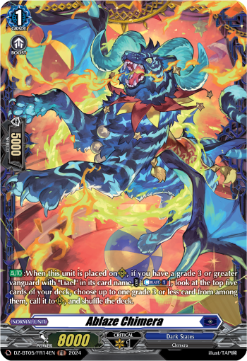 (FR14) Cardfight Vanguard Omniscient Awakening Single: Ablaze Chimera [D-Format] (V.2 - Frame Rare)  Frame Rare